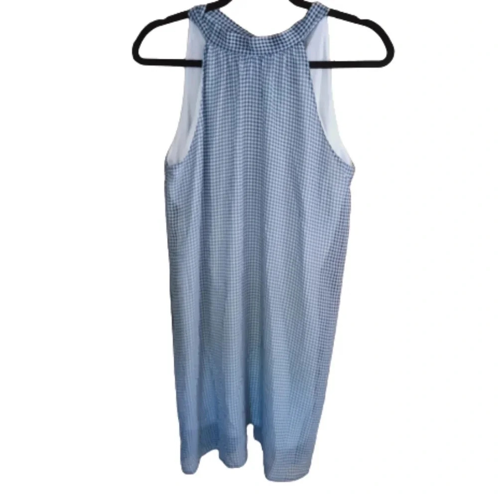 Buttons navy/White Halter dress